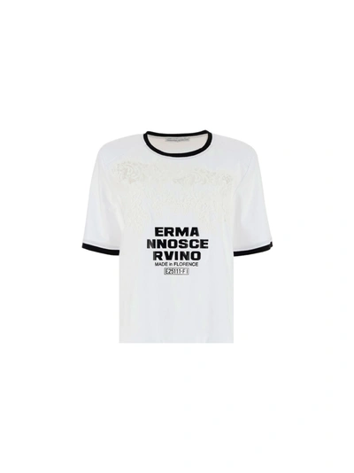 Shop Ermanno Scervino T-shirt In Bright White/ottco
