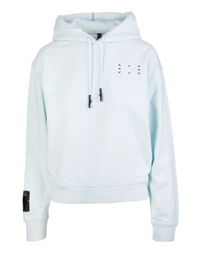 Shop Mcq By Alexander Mcqueen Woman Light Mint Hoodie With Logo In Menta
