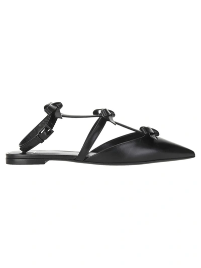 Shop Valentino French Bow Mules In Black