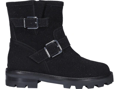 Shop Jimmy Choo Youth Boots In Black