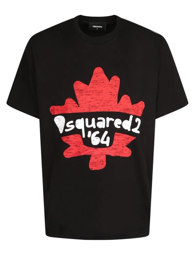 Shop Dsquared2 Branded T-shirt In Black