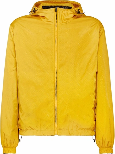 Shop Fendi Reversible Lightweight Windbreaker Jacket In Gold