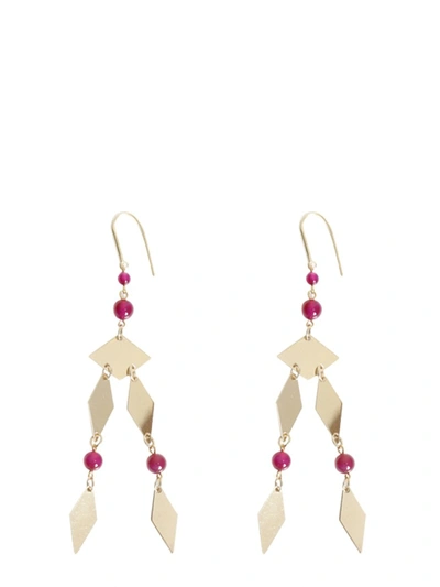 Shop Isabel Marant Pendant Earrings In Fuchsia