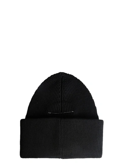 Shop Mm6 Maison Margiela Hat With Logo 6 In Black