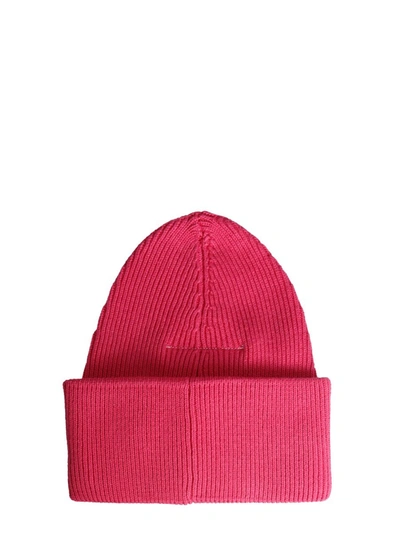 Shop Mm6 Maison Margiela Hat With Logo 6 In Pink
