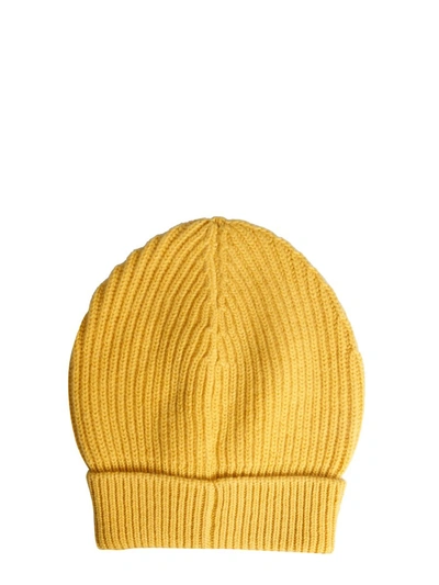 Shop Dolce & Gabbana Knitted Hat In Yellow