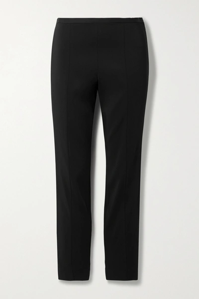 Shop The Row Essentials Sovino Stretch-crepe Skinny Pants In Black