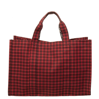 Pre-owned Dior Double Reversible Tote In Red
