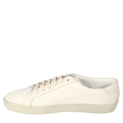 Pre-owned Saint Laurent White Court Classic Sl/06 Sneakers Size Eu 37