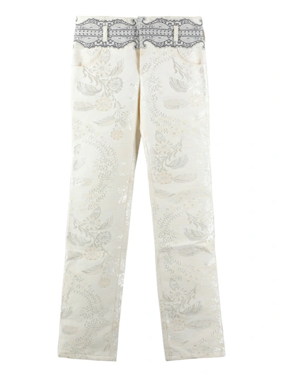Pre-owned Balenciaga Trousers In Ecru, Grey