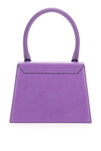 Shop Jacquemus Le Chiquito Large Bag In Purple