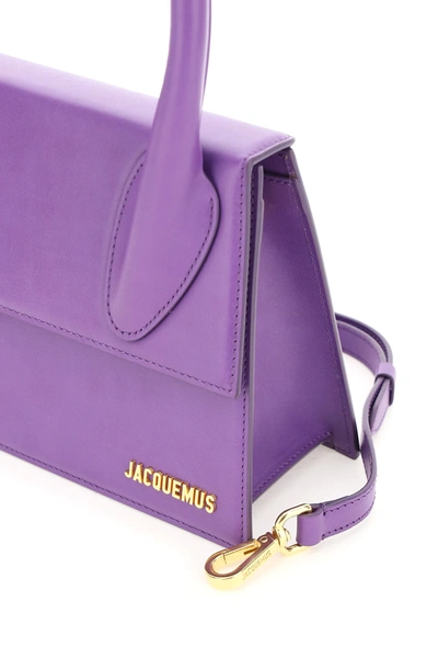 Shop Jacquemus Le Chiquito Large Bag In Purple