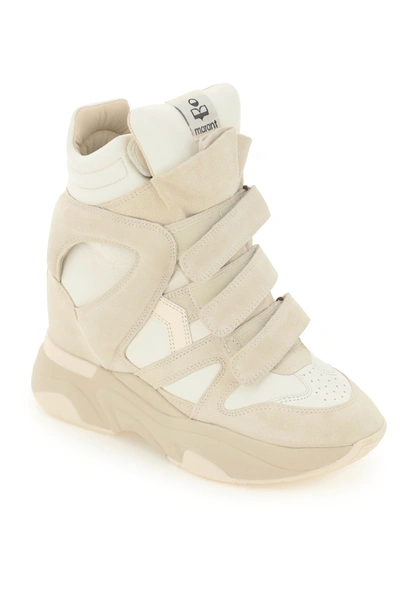 Shop Isabel Marant Sneakers Balskee In White,beige