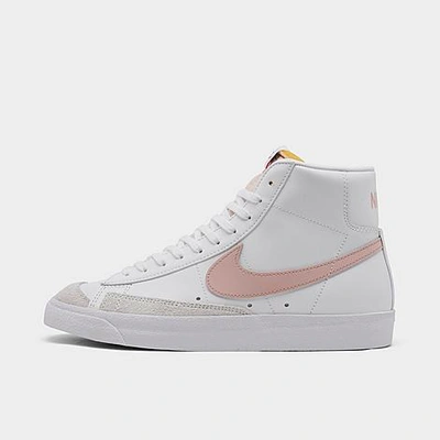 Shop Nike Women's Blazer Mid '77 Casual Shoes In White/pink Oxford/black/summit White
