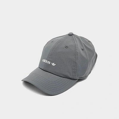 Shop Adidas Originals Og Relaxed Edge Taping Adjustable Strapback Hat In Graphite