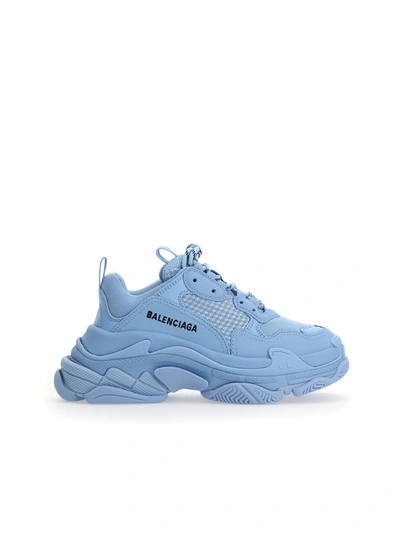 Shop Balenciaga Sneakers In Light Blue