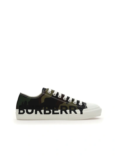 Shop Burberry Sneakers In Mangrove Green
