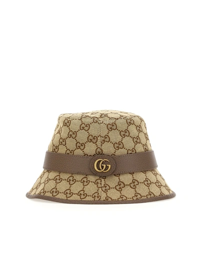 Shop Gucci Hats In Cacao/beige