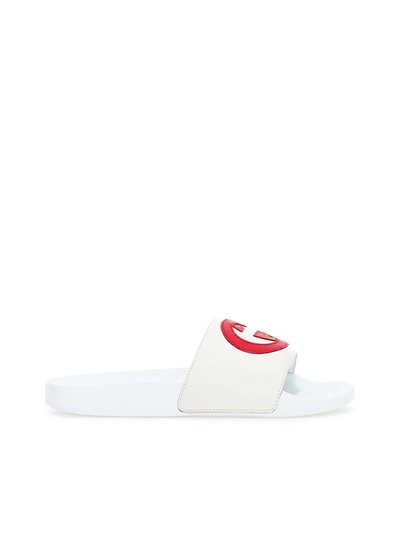 Shop Gucci Sneakers In Gre.white/h.red