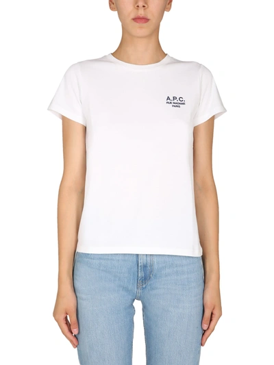 Shop Apc Denise T-shirt In Bianco