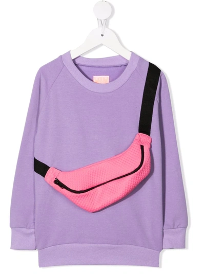 Shop Wauw Capow By Bangbang Candy Carrier Sweater In 紫色