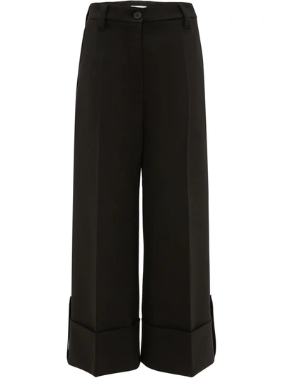 CROPPED WIDE LEG TROUSERS