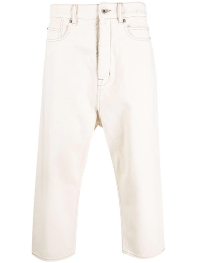 Shop Rick Owens Drkshdw Straight Leg Cropped Jeans In 中性色