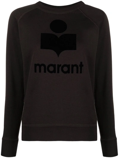 Shop Isabel Marant Étoile Emilly Logo-print Sweatshirt In Black