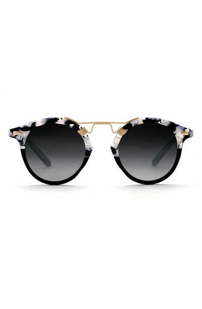 Shop Krewe St. Louis 46mm Round Sunglasses In Interstellar/ Grey