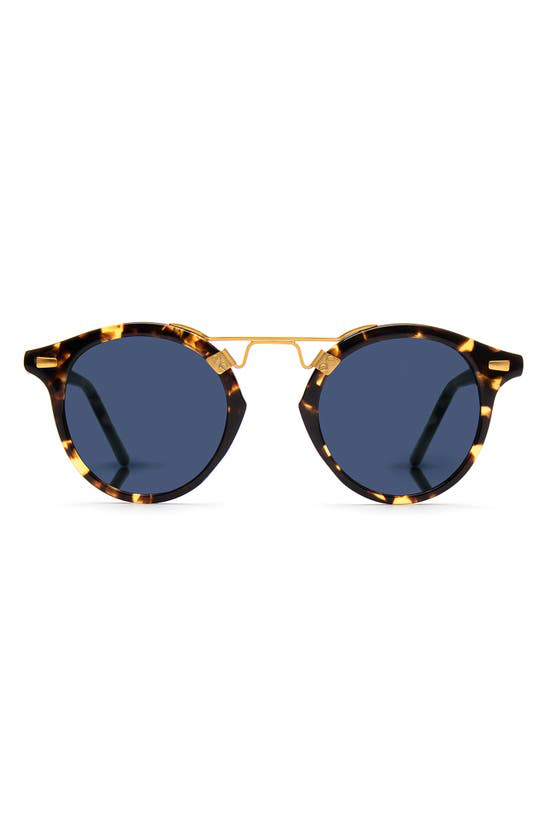 Krewe St. Louis 46mm Polarized Round Sunglasses In Bengal P/blue At  Nordstrom In Bengal P/ Blue | ModeSens