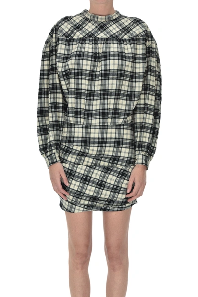 Shop Isabel Marant Étoile Checked Print Dress In Multicoloured