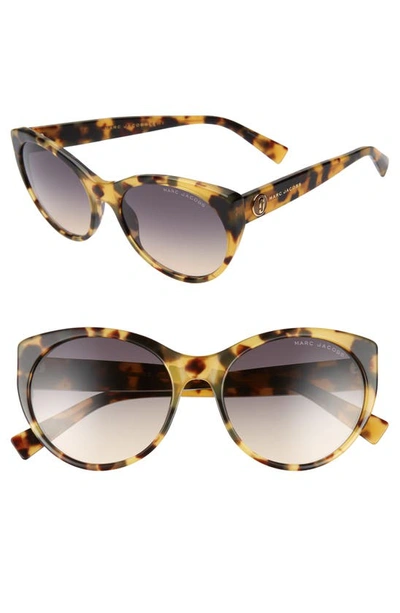 Shop Marc Jacobs 57mm Round Sunglasses In Havana Honey