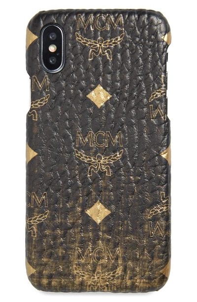 Shop Mcm Gradation Visetos Iphone X/xs/xs Max Case In Gold