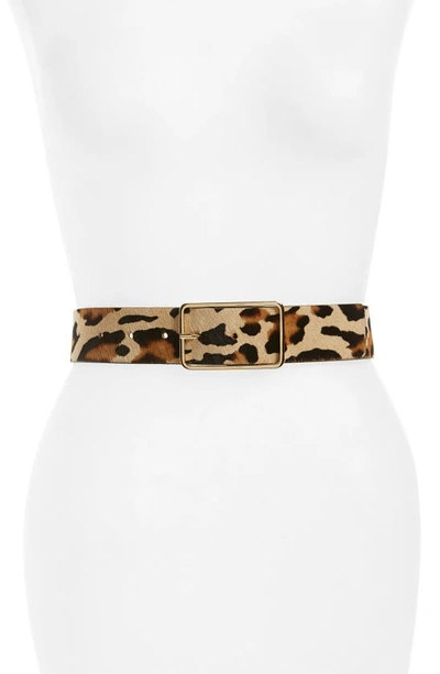 Shop B-low The Belt Milla Genuine Calf Hair Belt In Leopard/ Gold