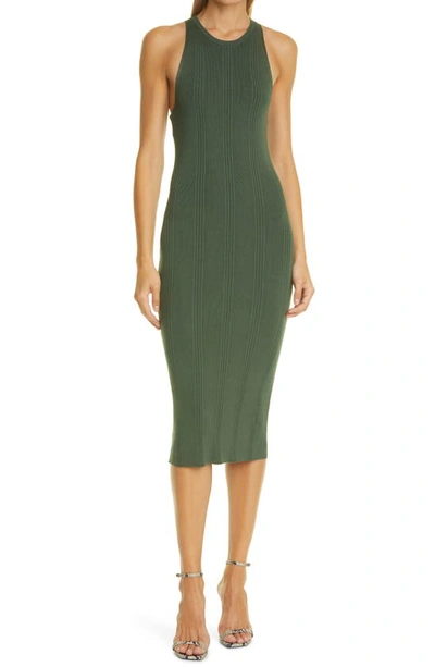 Shop L Agence Shelby Body-con Dress In Olive Night