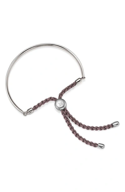 Monica Vinader Engravable Petite Fiji Friendship Bracelet In Mink
