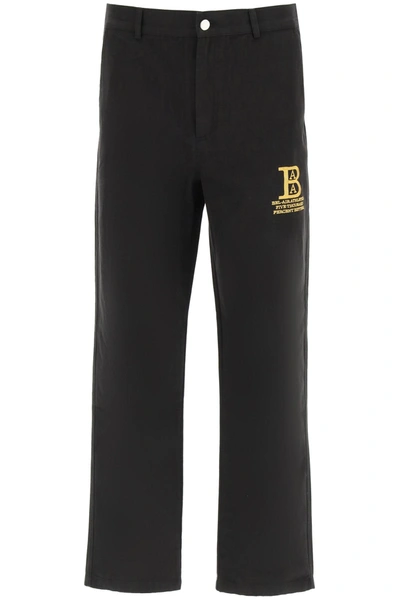 Shop Bel-air Athletics Cotton Trousers In Black