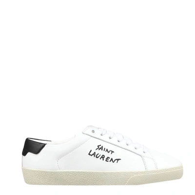 Pre-owned Saint Laurent White Court Classic Sl/06 Sneakers Size Eu 36