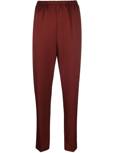 Shop Forte Forte Elasticated-waist Trousers In Brown