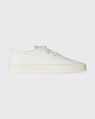 Shop The Row Marie Leather Low-top Sneakers In Milk