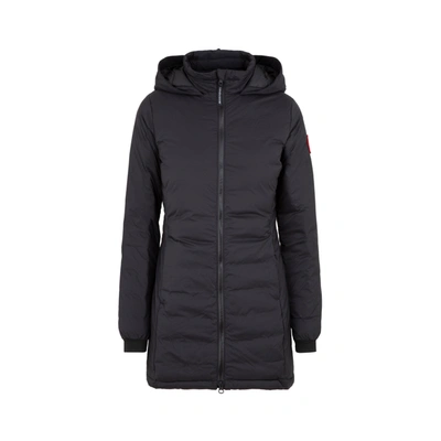 Shop Canada Goose Camp Hooded Jacket Wintercoat In Black