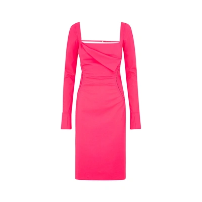 Shop Jacquemus Cerro Wool Dress In Pink &amp; Purple