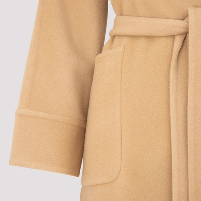 Shop Lanvin Wool And Cashmere Coat In Nude &amp; Neutrals