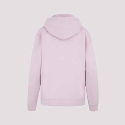 Shop Saint Laurent Cotton Hoodie Sweatshirt In Pink &amp; Purple