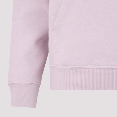 Shop Saint Laurent Cotton Hoodie Sweatshirt In Pink &amp; Purple