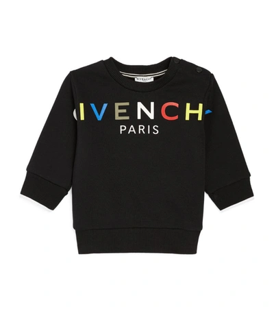 Shop Givenchy Kids Rainbow Logo Sweatshirt (9-36 Months) In Black