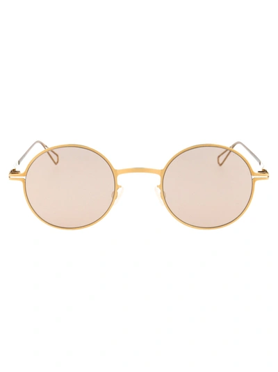 Shop Mykita X Bernhard Willhelm Brenda Round Frame Sunglasses In Gold