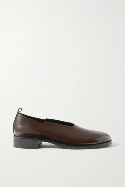 Shop The Row Monceau Leather Loafers In Brown