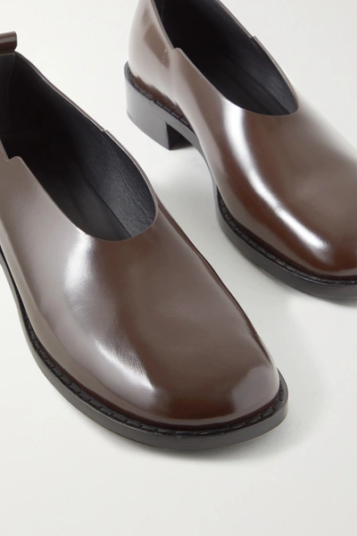Shop The Row Monceau Leather Loafers In Brown