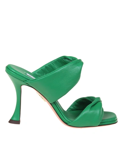 Shop Aquazzura Twist 95 Sandals In Green